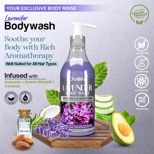 Lavender Body Wash-300ml - Image 4