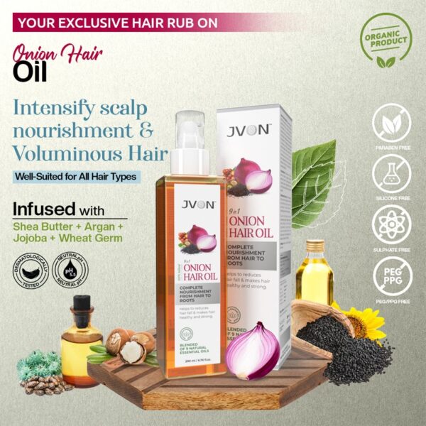 Onion Hair Oil 200ml - Image 4