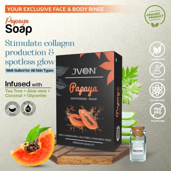 Papaya Whitening Soap-100gm - Image 4