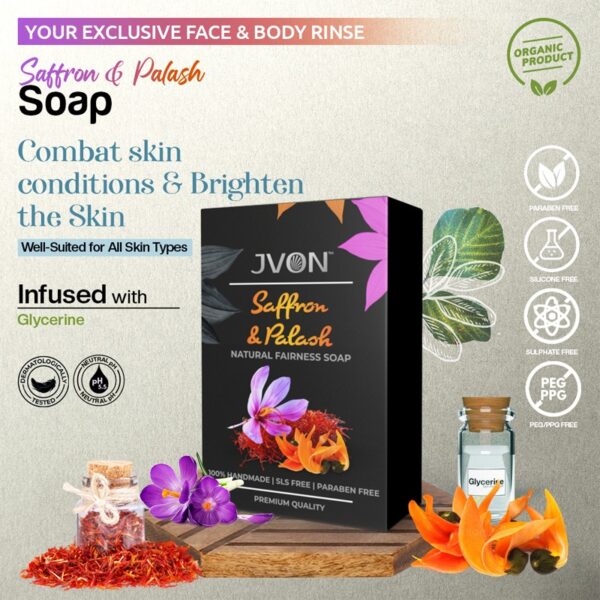 Saffaron And Palash Soap - 100gm - Image 3