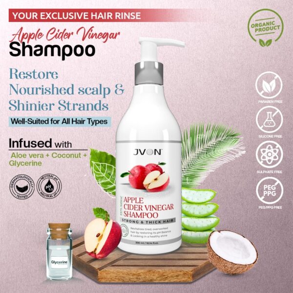 Apple Cider Vinegar Shampoo-300ml - Image 3
